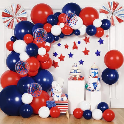 Red White Blue Balloon Arch Kit, Different Size | Latex Balloon - Image 3