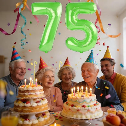 40 Inch Number 75 Balloons for 75th Birthday Party Decorations, 0-100 Fruit - Image 2