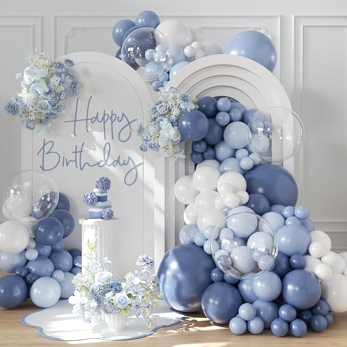 Denim Blue Balloon Arch Kit for Baby Shower Birthday Party Decorations | Denim by CROSSFINGERS