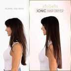 ELLA BELLA® Professional Ionic Hair Dryer (Foldable) • Negative Ion Blow Dryer • Perfect for Travel • Intelligent Heat Control & Rapid Drying Speeds • Lightweight Design • Low Noise Technology