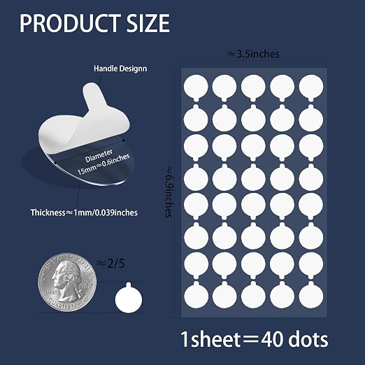 Mounting Putty for Poster Glue Dots Double Sided Sticky Dots Museum Putty - Image 3