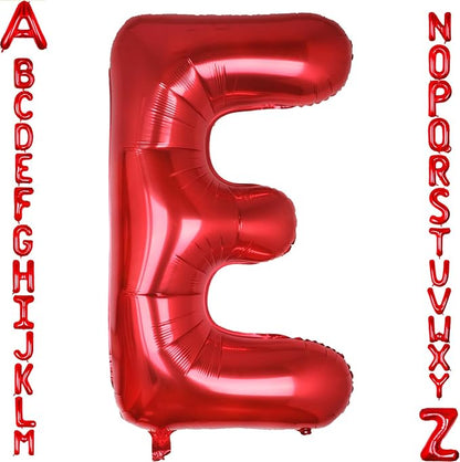 AULE 40 Inch Red E Balloon Letter Foil A-Z Birthday Big Alphabet | Birthday by AULE