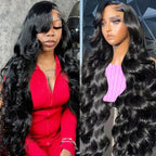 34 Inch 13x6 Lace Front Wigs Human Hair 200% Density Body Wave HD Lace Front Wigs Human Hair Pre Plucked Glueless Wig 100% Virgin Lace Front Wigs for Women