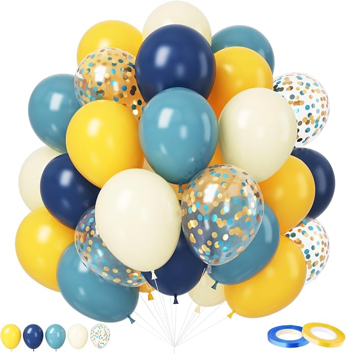 Blue and Yellow Balloons by FEYG