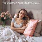 INFIIXSO Mulberry Silk Pillowcase for Hair and Skin, Silk Pillow Cases King Size with Hidden Zipper 20"x40", Extraordinary Smooth and Soft Cooling Pillow Cases for Hot Sleepers(Rose Pink, 1 Pack)