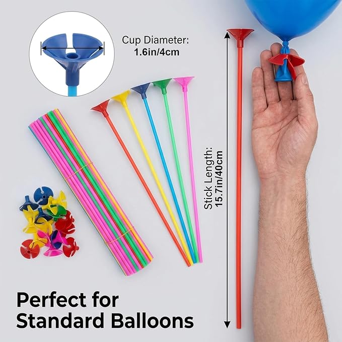 Chedin 20 Pcs Balloon Sticks - Image 2