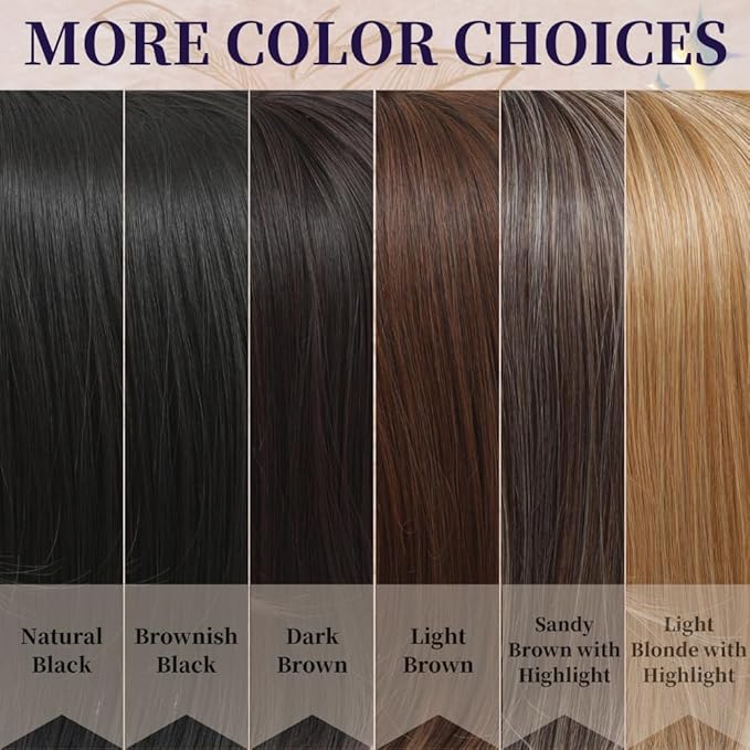 Hair Toppers for Women Large Base Toppers Hair Pieces for Women with Thinning Hair Clip Ins Fake Bangs Perfect Solution for Thinning-hair and Stylish Upgrade 15 Inch