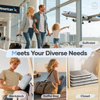Veken 11 Set Compression Packing Cubes for Travel Essentials,Compressible Expandable Large Luggage Suitcase Organizer Bags for Clothing,Durable Space Saver Storage Bags with Toiletry Bags(White)