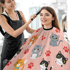 Hairdresser Cape with Neck Clasp for Coloring/Perming/Styling
