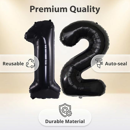 Number 12 Balloon Foil Mylar Balloons - Image 5