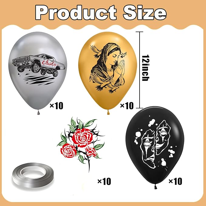 40pcs Cholo Balloons Chicano Balloons - Image 2