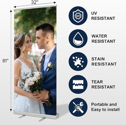 Custom Retractable Banner with Stand, Personalized Roll Up Banner, Full Color - Image 3