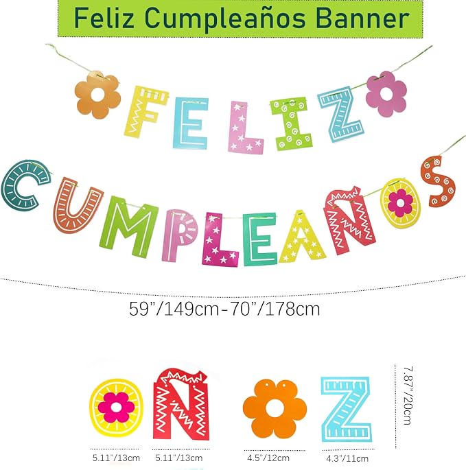 Feliz Cumpleaños Banner, Spanish Birthday Party Banner, Feliz Cumpleaños - Image 7