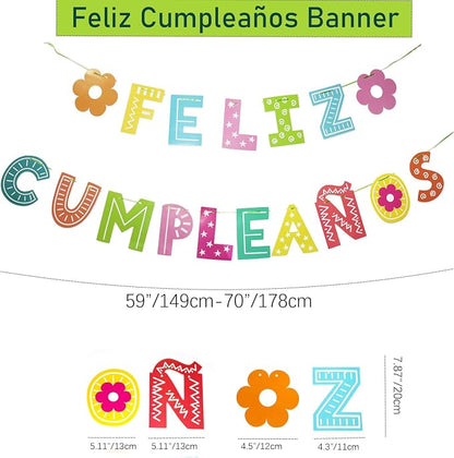 Feliz Cumpleaños Banner, Spanish Birthday Party Banner, Feliz Cumpleaños - Image 7