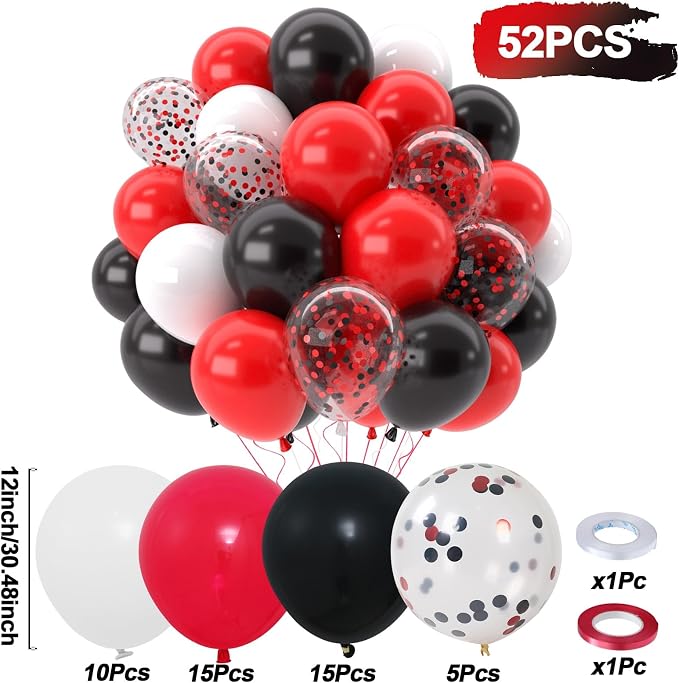 Patimate Red Black Balloons Set - Image 4