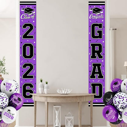 2026 Graduation Decorations, Congrats Grad Banner Backdrop - Image 4