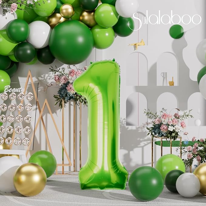 40 Inch Green Number 1 Balloon Lime Big Large Helium Number 0-9 | Giant Digital - Image 6