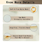 Invisible Hair Nets 50cm with 20Pcs,50Pcs U Shaped Bobby Pins,20Pcs Hair Ties and a Comb Styling Accessories Set,50cm for Ballet Bun,Wig,Food Service,Cabin Attendant, for Women and Girls(Gold) ﻿