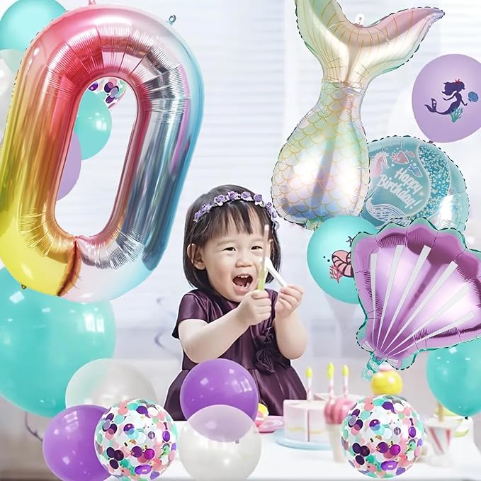 Mermaid Birthday Decorations Mermaid Balloons - Image 4