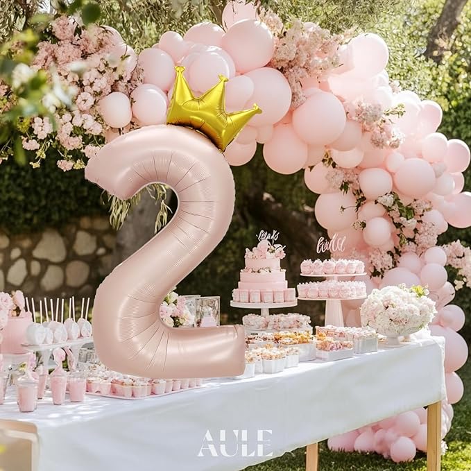 AULE 40 Inch Big Pink 2 Balloon Number - Image 6