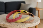D&A Comfort Premium Handcrafted Knitted Hairbands, Non Slip Handmade Headbands, 3 Pack Collection, Blush Pink, Sandy Beige, Buttercup Yellow