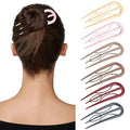 6 PCS French Hair Pins for Women - Large U-Shaped Hair Forks with Internal Teeth, Strong Hold for Thick & Thin Hair, Effortless French Twists, Updos, Buns & Chignons, Hairstyle Accessories