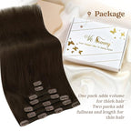 Ve Sunny Clip in Hair Extensions Real Human Hair Brown Hair Extensions Clip ins Human Hair Clip in Extensions Real Hair Extensions Clip in Human Hair 22inch 7pcs 120g