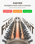 Cordless Hair Straightener Brush, 2 in 1 Curling & Straightening Brush with 200 Million Negative Ions, Mini Travel Hot Straightener Comb for Women, Fast Heating & Dual Voltage