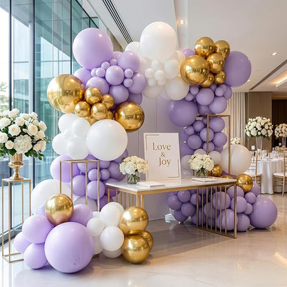 50pcs 12 Inch Pastel Purple Latex Balloons | Macaron Light Lavender Lilac Latex - Image 6