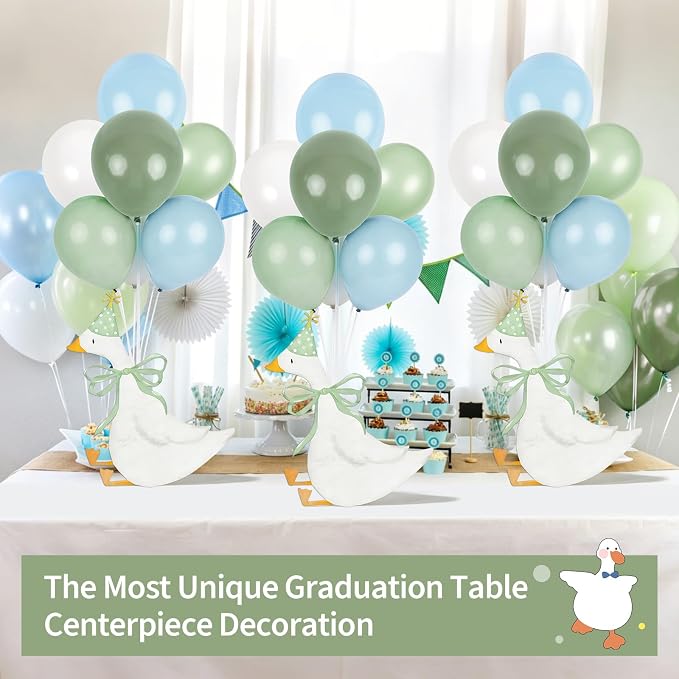 12 Sets One Silly Goose 1st Birthday Decoration Goose Balloon Stand Kit Baby - Image 8