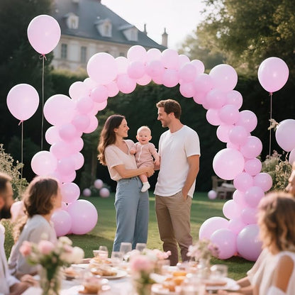 110pcs Pastel Pink Balloon 12 Inch, Pastel Pink Latex Balloons - Image 6