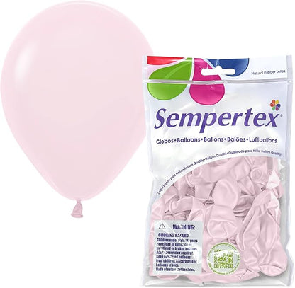 Sempertex Pastel Matte Pink Balloons, 5 Inch, Graduation, Baby Shower, by Sempertex