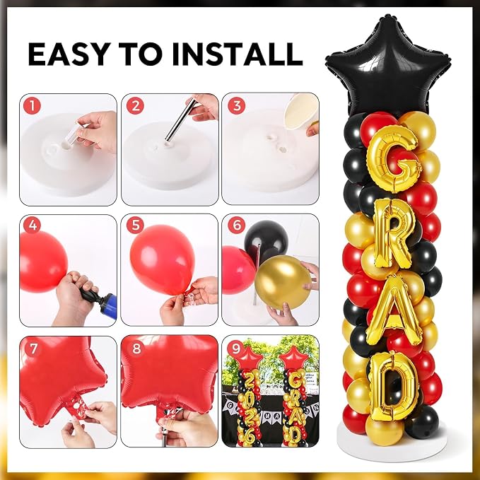 2 Sets Graduation Balloon Column Stand Kit - Image 5