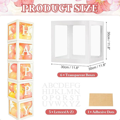 uxcell 6 Pcs Party Balloon Boxes, Transparent Balloon Boxes - Image 2