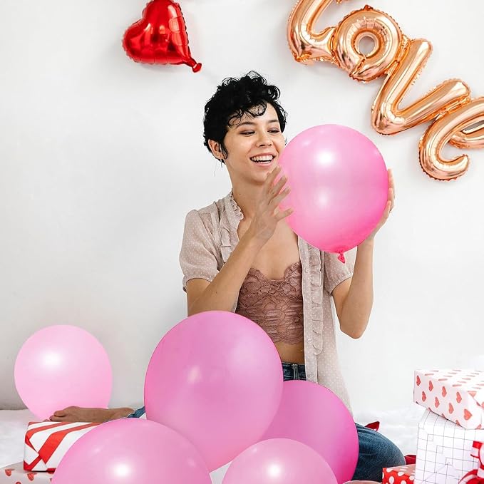 EMART Pink Balloons 12 Inch 100pcs, Latex Balloons - Image 5
