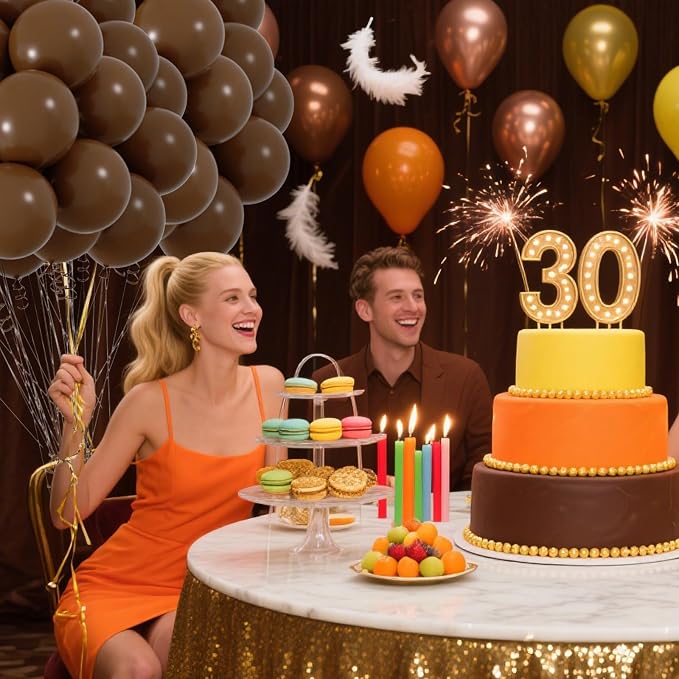 50pcs Dark Brown Balloons, Helium 12inch Brown Party Balloons - Image 5