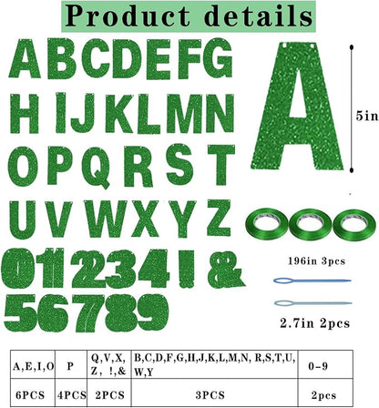 116 Pcs DIY Glitter Customizable Banner Kit Custom Banner Including 111 Letters - Image 2
