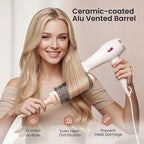 AIMIKE Round Brush for Blow Out, Extra Long Round Hair Brush w/Nano Thermal Ceramic & Ionic Tech, for Blow Drying & Styling, Curling and Shine - Barrel 1.7 inch