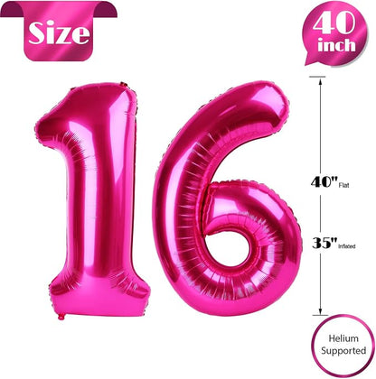 Hot Pink 16 Balloon - Image 5