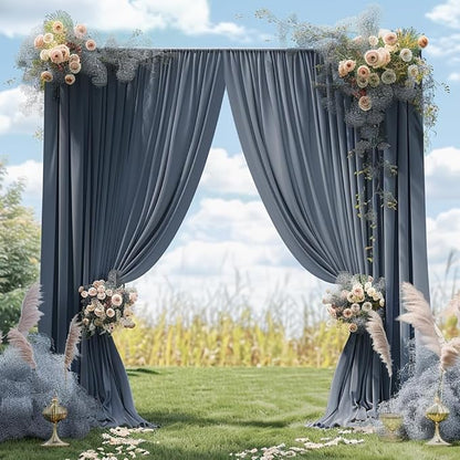 10ft x 10ft Wrinkle Free Charcoal Backdrop Curtains - Image 3