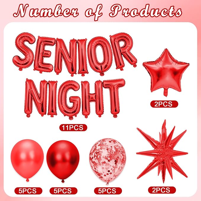 Red Senior Night Decorations - Image 3