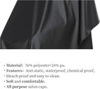 PERFEHAIR Chemical Capes for Hair Stylists - Color Cape with Snaps - Water and Chemical Proof - All-Purpose Salon Hairdressing Cap Cover for Hair Coloring, Cutting, Styling & Shampooing