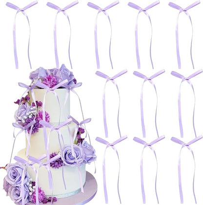 Ephlyn 30Pcs Bow Cupcake Toppers Valentine's Bowknot Ribbons Coquette Bow High by Ephlyn