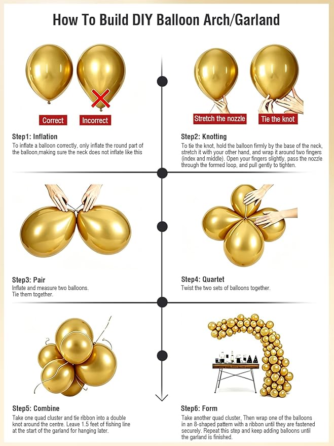 Gold Balloons 60 PCS Metallic Gold Balloons 12 Inch Gold Metallic Balloons - Image 6