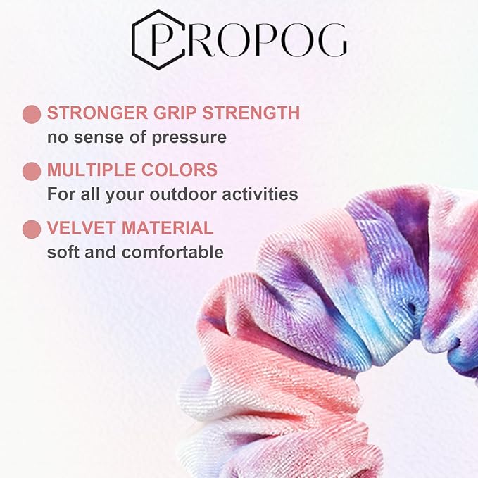 Velvet Hair Scrunchies for Girls and Women, Premium Elastic Tie-Dye Scrunchies and Ponytail Holders - 12 Colors