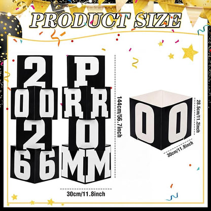 Queekay 8 Pcs Prom Column Standup Photo Booth Decorations 2026 Prom Backdrop - Image 2