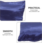 BESPORTBLE 2pcs Simulation Silk Pillow Covers Soft Polyester Satin Bed Pillowslip for Bedroom Hair Protection Lightweight Euro Sham Style