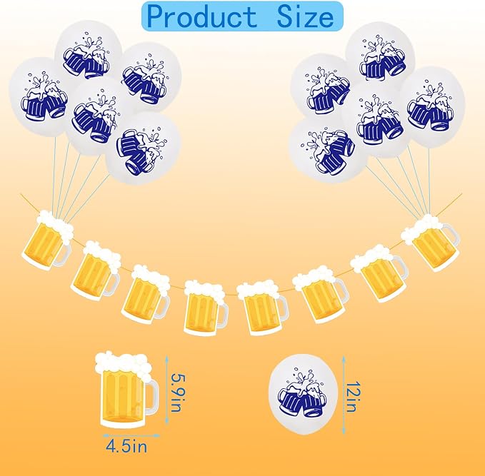 Beer Birthday Banner for Beer Party and Birthday Wedding Party Supplies - Image 3
