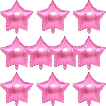 MEETINGU Pink 18 Inch Foil Mylar Star Balloons 10PCS Party Decorations | Pink by MEETINGU