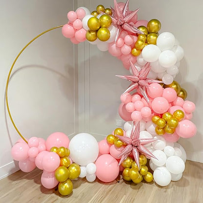 Pink and White Gold Balloons Arch Kit, 18 12 10 5 inch, Baby Shower, Engagement - Image 6